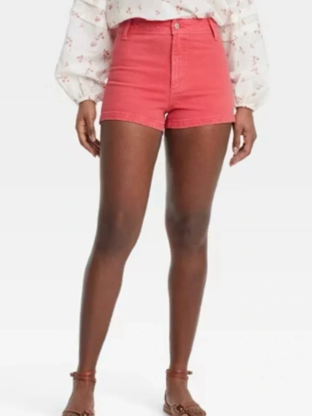 Universal Thread Women's High Rise Denim Sailor Shorts Red New (Choose Size)